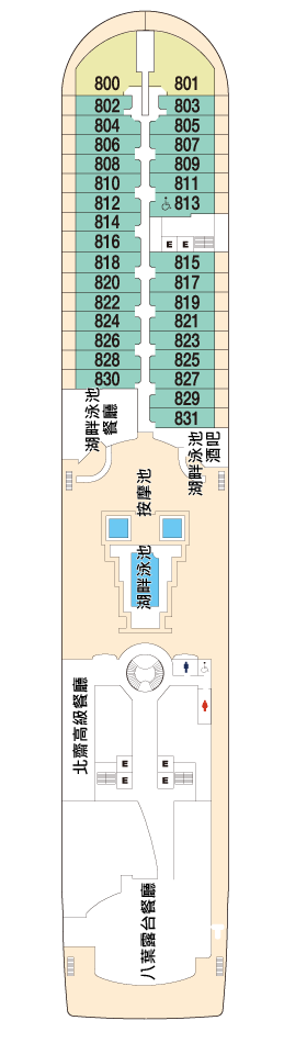 8層甲板平面圖