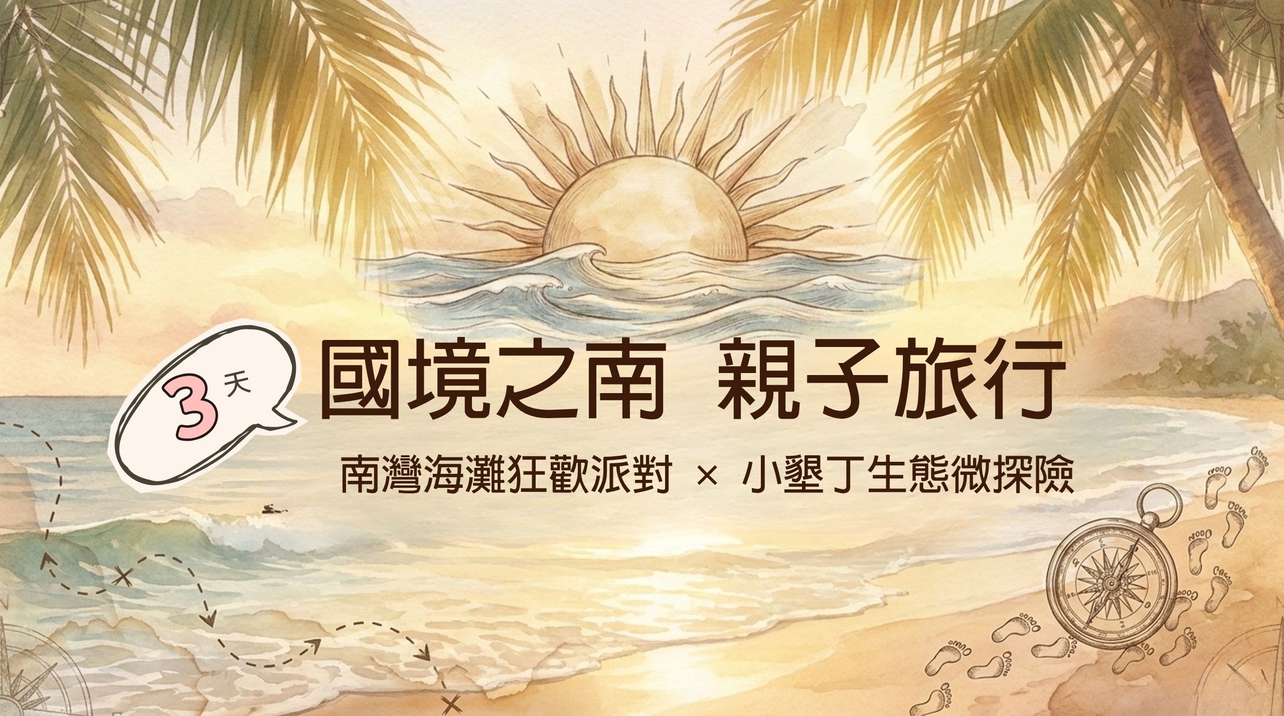 【親子旅行】國境之南三日｜南灣海灘狂歡派對 ✕ 小墾丁生態微探險
